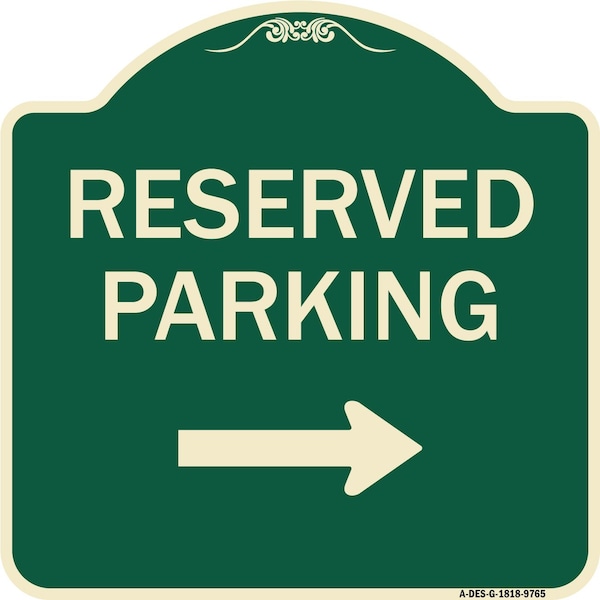 Designer Series-Reserved Parking 2, Green Heavy-Gauge Aluminum, 18" x 18", G-1818-9765
